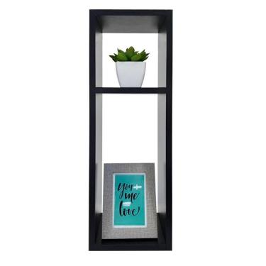 Imagem de Mesa De Cabeceira Pequena 20X20X60Cm Preto Quarto Sala