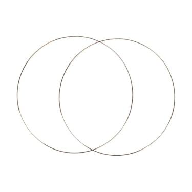 Imagem de UGPLM 2x Aros Florais Metálicos Redondos Dourados para Macramê, Guirlanda, Aros de Arame para Decoração de Parede, Artesanato, Apanhador de Sonhos, 40 Cm