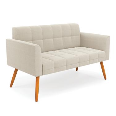 Imagem de Namoradeira 2 Lugares Pé Palito Castanho Elisa Bouclê D03 - D'Rossi