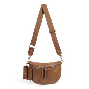 Imagem de Bolsa transversal quadriculada para mulheres, bolsa xadrez, cruzada, pochete quadriculada, B03 - Marrom, 27x4x18cm/10.63x1.57x7.09inch, Bolsa transversal quadriculada