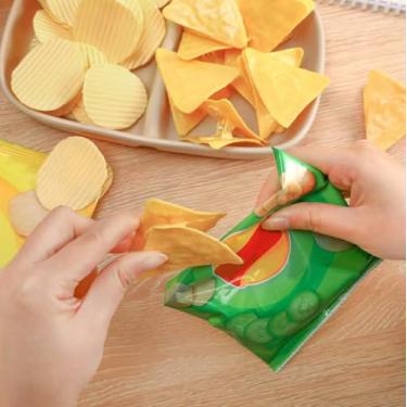 Imagem de Clipes de batata frita pacote com 3 clipes de vedação fofos criativos para saco de lanche, pastas de papel de teste de estudante, organizador de recibos de escritório, triângulo