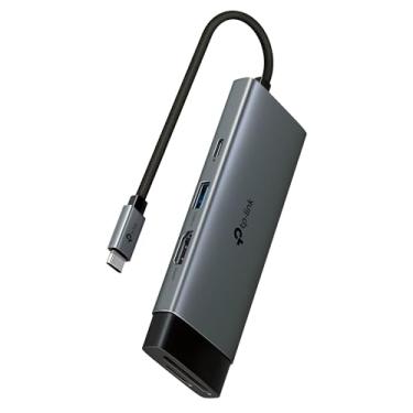 Imagem de TP-Link UH7021C USB C Hub PD100W, 4K 60Hz HDMI, 1×USB C, 2×USB A, SD e microSD até 200MB/s, Plug and Play, Compatível com MacOS, Windows, Linux, iPad OS, iOS, Android