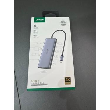 Imagem de UGREEN Revodok Hub USB-C 11 em 1, 100W PD, 4K 60Hz HDMI, VGA, Ethernet Gigabit, 2x USB-A 3.0, 2x USB-C, Leitor SD/TF, Áudio 3,5mm