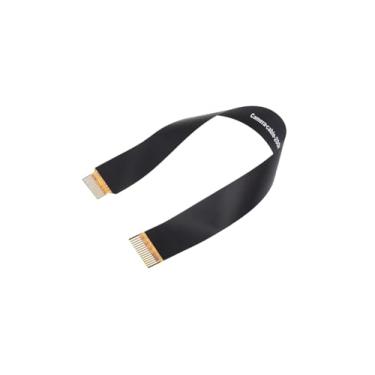 Imagem de waveshare Cabo flexível CSI FPC para Raspberry Pi 5, cabo de câmera Pi5 de 22 pinos para 15 pinos, adequado para módulos de câmera CSI, com película protetora EMI preta, transmissão de sinal mais