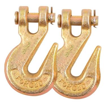 Imagem de luoqiuuu 2 pacotes de ganchos de corrente de 3/8, ganchos de garra de grau 70 para serviço pesado para transporte de corrente de reboque de reboque de reboque de 0,95 cm, capacidade de 8,2 kg, aço