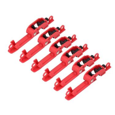 Imagem de Serounder Dispositivo de Bloqueio de Disjuntor Safe Grip, Fácil de Usar, Amplamente Aplicável para Gerenciamento de área de Fábrica, Dispositivos LOTO de 6 Peças