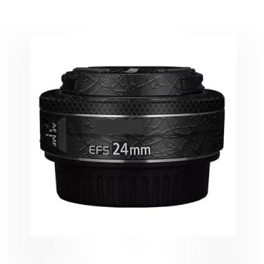 Imagem de EFS 24 2.8 Adesivo de lente de câmera para Canon EF-S 24 mm F2.8 revestimento protetor de película decalque de vinil (plash ultra preto)