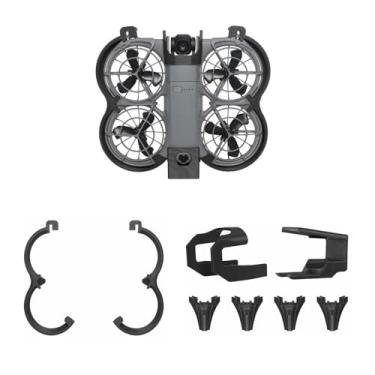 Imagem de SZZCNOX Protetor de hélice Neo 2 + protetor de para-choque cardan + suportes de extensão de altura para acessórios DJI Neo 2 Drone, conjunto de protetores de proteção total anticolisão 3 em 1 para DJI