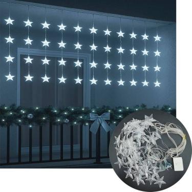 Imagem de Pisca Cortina Cascata Natal 48 Lâmpadas LEDs Branco 3m 220v