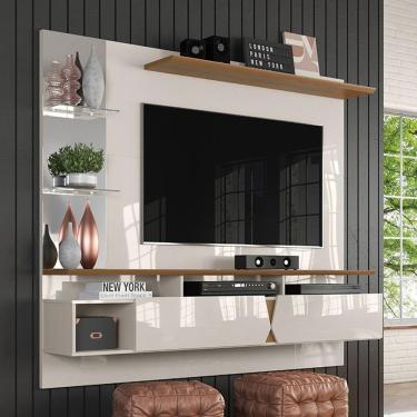 Imagem de Painel Intense Para Tv Até 55'' Off White - Damasco Off White - Damasco