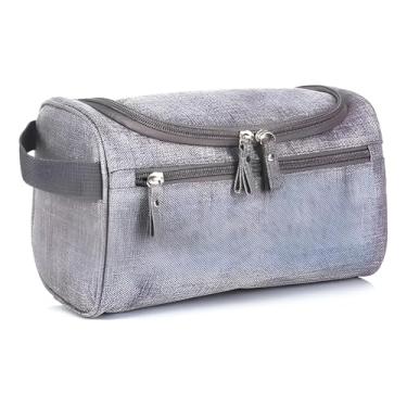 Imagem de Necessaire de Viagem com Gancho – Bolsa de Mão para Academia, Trabalho e Passeios, Frasqueira Organizador – Cor Cinza