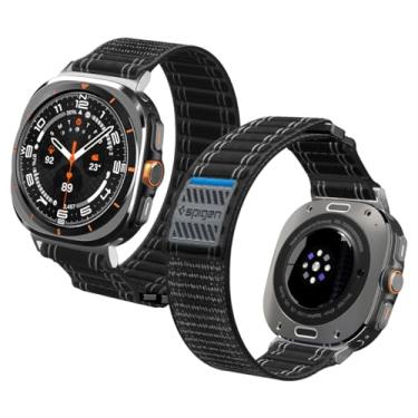 Imagem de Spigen Pulseira para Galaxy Watch Ultra, compatível com Samsung Galaxy Watch Ultra de 47 mm (2025/2024) WBF0, pulseira de tecido leve - preta