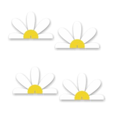 Imagem de KIT 4 Displays Margarida Flor 20cm - Vinil Fosco Sem Reflexo - Totem Decoração Festa Infantil Aniversário