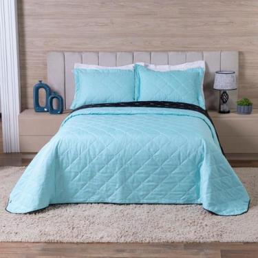 Imagem de Cobre Leito Casal Hipercal 400 Fios Bordado com Porta Travesseiro 03 P