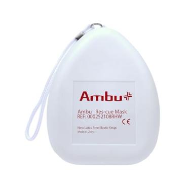 Imagem de Kemp USA Ambu Medical Supplies & Equipment Kit de Máscara de Rcp Em Estojo Rígido com Entrada de O2, Alça de Cabeça, Luvas e Lenços Umedecidos para Adultos e Crianças (1 Conjunto)