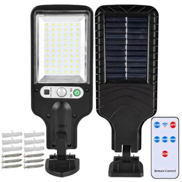 Imagem de Luminária de parede LED movida a energia solar, pacote com 2 com 108 contas de espiga, detecção de movimento, controle remoto e design à prova d'água