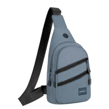 Imagem de Bolsa Pochete Transversal Sports Compacta e Moderna Saída para Fone de Ouvido (Cinza)