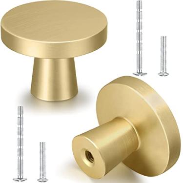 Imagem de Hotop Pacote com 15 puxadores de armário de cozinha com 2 tipos de parafusos para gaveta de cômoda de ferragens, alça de desenho de fio de oxidação de liga de alumínio (cogumelo)