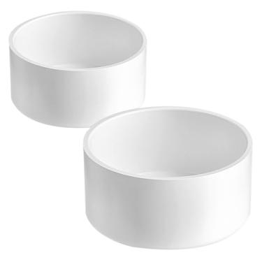 Imagem de LESSO Tampa de extremidade de PVC de 10 cm, grau de montagem de tubos, adaptador de plugue de tubo de PVC de 10 cm para montagem de móveis DIY prateleira de jardim, SCH40 branco