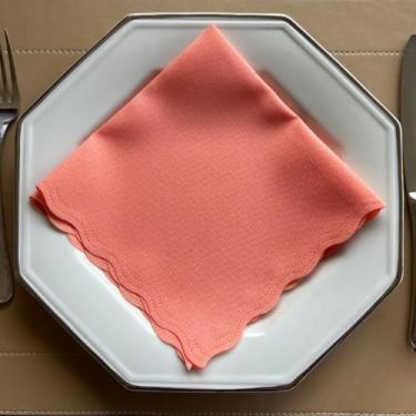 Imagem de Guardanapo de Tecido Oxford Kit 100 Acabamento a Laser 33 x 33 CM Mesa Posta (Salmão)