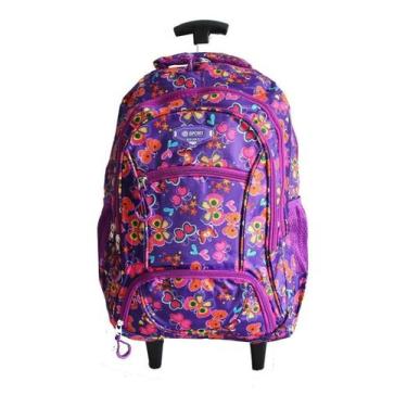 Imagem de Mochila Feminina Love Rodinhas Infantil Juvenil Coração 2121 - Outras 