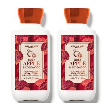 Imagem de Loção corporal Bath & Body Works Ruby Apple & Rosewood, pacote com 2 u