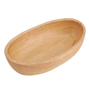 Imagem de SUNGOOYUE Tigela de Salada Em Forma de Barco Multiuso, Tigela de Madeira Durável Artesanal para Casa e Restaurante (17cm * 4,5cm)
