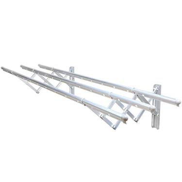 Imagem de Estante de secagem de roupas montado na parede toalheiro dobrável extensível roupas secador de cavalos roupas Airer banheiro bar economia de espaço linha de lavagem