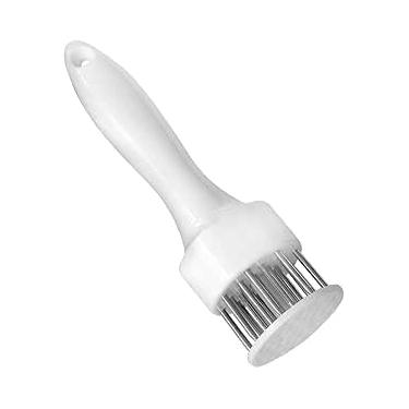 Imagem de Amaciador de Carne Manual 24 Lâminas Aço Inoxidável – Furador Batedor para Bife, Aves e Peixe, Ideal para Cozinha e Churrasco (Cor Branco)
