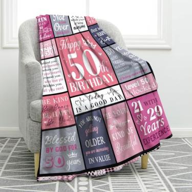 Imagem de Jekeno Presentes de aniversário de 50 anos para ela, ideias de presentes de aniversário de 50 anos para mulheres, mãe, tia, irmã, melhor presente para mulheres de 50 anos, 1975 dia das mães, decoração