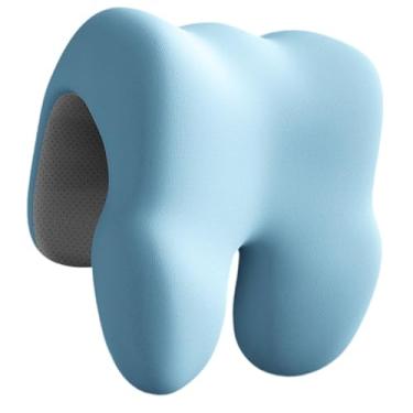 Imagem de Ysyqkn Almofada de Apoio para Pescoço E Cabeça para Cadeira de Escritório, em Espuma Viscoelástica, Confortável, 26x18x27cm, Multiuso, com Capa Lavável, Azul