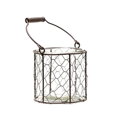 Imagem de Suporte de vela de vidro de ferro retrô para decoração de castiçal de mesa romântica à luz de velas jantar adereços de casamento francês castiçais