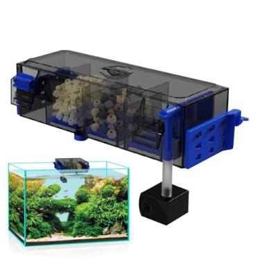 Imagem de Filtro de aquário de peixes | Filtro superior de aquário | Bomba de água compacta multifuncional silenciosa para claridade de camarão Betta filtragem de água salgada Manutenção de Tartarugas