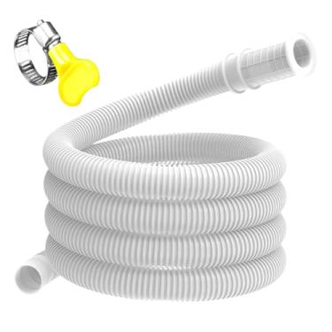 Imagem de Mangueira de drenagem desumidificador – Mangueira AC com braçadeira – Tubo flexível para drenagem de água, remoção de condensação, de divisão HVAC sem dutos para máquina de lavar