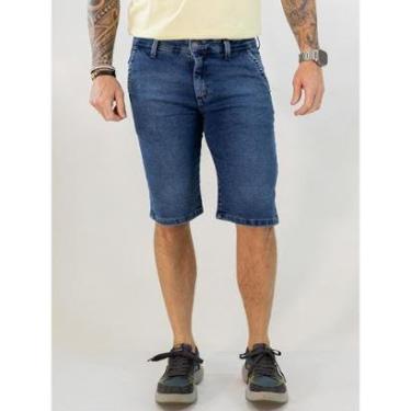 Imagem de Bermuda Masculina Jeans Slim Algodão Elastano Anticorpus-Masculino