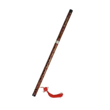 Imagem de Flauta de bambu de madeira, instrumento profissional de sopro de madeira, chave C, flauta chinesa