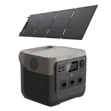 Imagem de Kit Gerador De Energia Ecoflow River 2 Pro 127v Br Inclui Painel Solar 110w Portátil