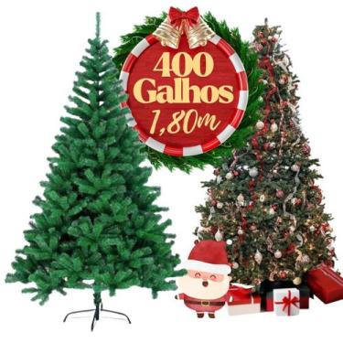 Imagem de Decoração De Natal Pinheiro Canadense Árvore Alta e Cheia 1,80 m e 400