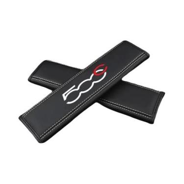 Imagem de Protetores De Cinto De Segurança Em Couro Para Fiat 500, 500C, 500X, 5