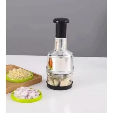 Imagem de Espremedor de alho - Lâminas de aço inoxidável para cebolas, ervas e vegetais