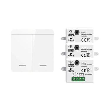 Imagem de Interruptor De Luz Sem Fio 433Mhz Mini Controle Remoto 1 2 3 Gang Tran