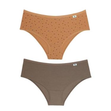 Imagem de Kit/2 Calcinha Delrio 50368 Feminina Básica Cotton T. P/GG, GG, D12, A