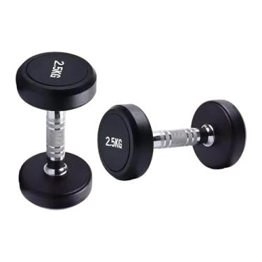 Imagem de Aymzbd Halteres redondos para treino de corpo inteiro, equipamento de musculação para levantamento de peso, 2.5kg