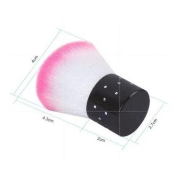 Imagem de Pincel Espanador Unhas Gel Kabuki Maquiagem Pó Facial Mini - oem