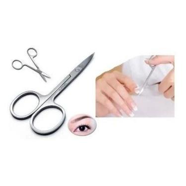 Imagem de Tesoura Tesourinha Cortar Unha Sobrancelha Cortador Cilios - oem