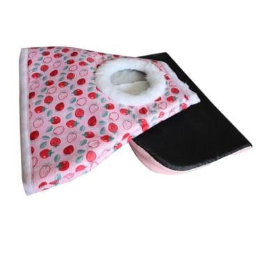 Imagem de IEUDNS Túnel esconderijo para porquinhos-da-índia, brinquedo tubular para brincar, tapete aconchegante para dragões-barbudos, Rosa