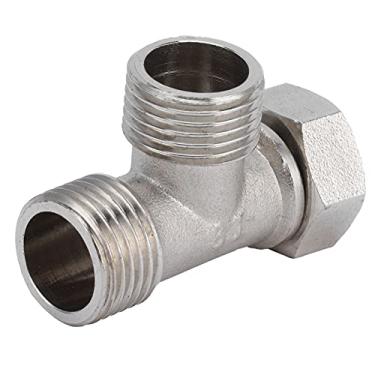 Imagem de Jopwkuin Conector T de Rosca Macho/fêmea G1/2, Aço Inoxidável, Junta Resistente à Compressão, para Conexão e Desvio de Tubulação de água