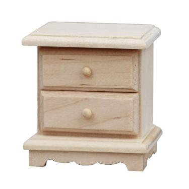 Imagem de Móveis de casa de bonecas em miniatura Armário de cabeceira de madeira