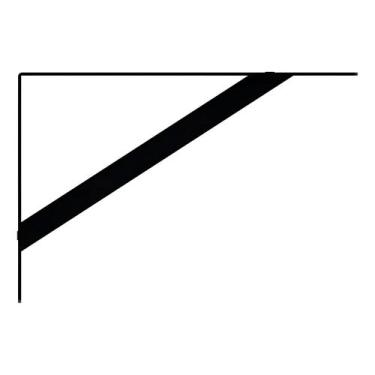 Imagem de Mão Francesa Pesada 50cm Preto Brasforma