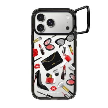 Imagem de CASETiFY Capa com suporte de anel de impacto para iPhone 17 Pro Max [suporte/compatível com Magsafe/2 m. Proteção contra quedas de grau militar 3X] - Adesivos de beleza - Preto transparente
